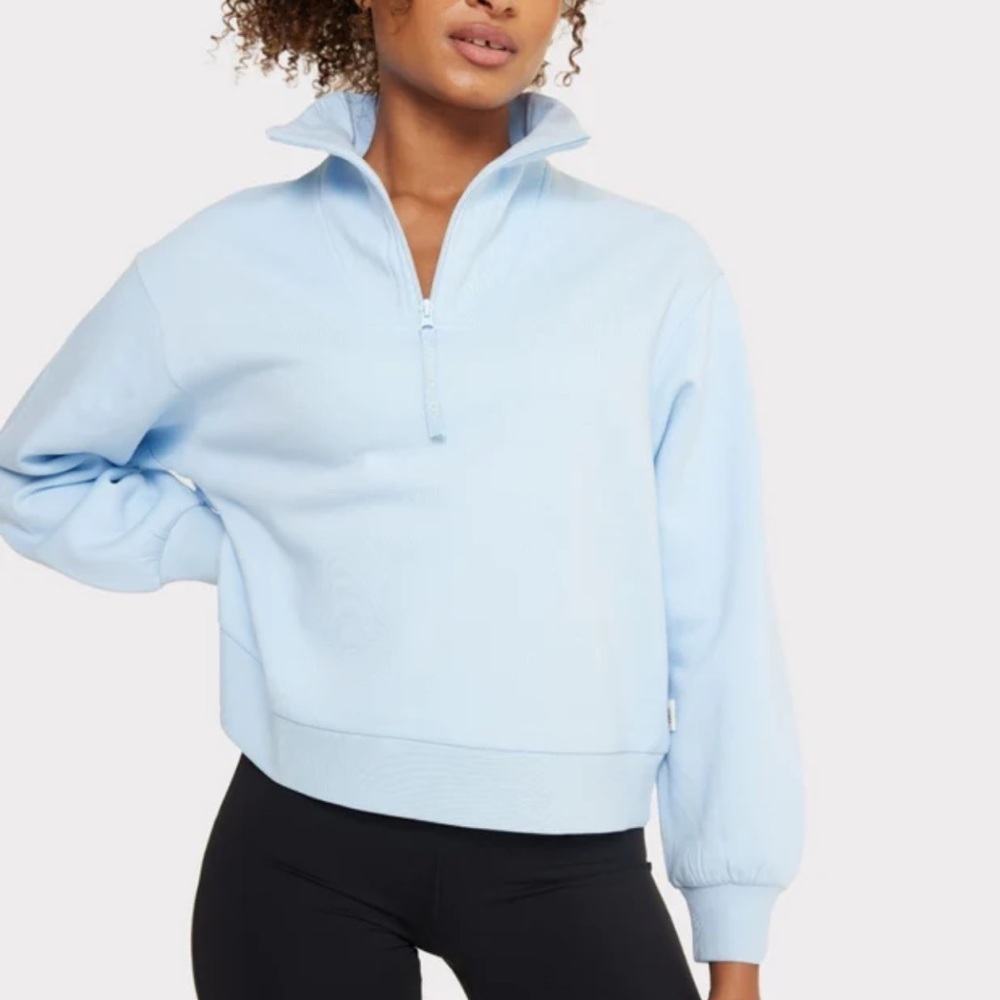 Wild Fable Half Zip Sweatshirt Baby Blue - Picture 1 of 9